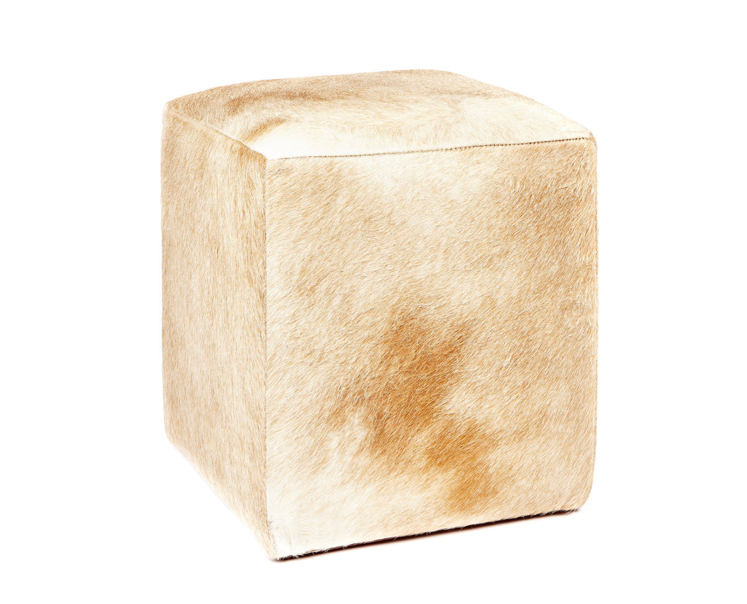 Hoxton Natural Tan Cowhide Footstool