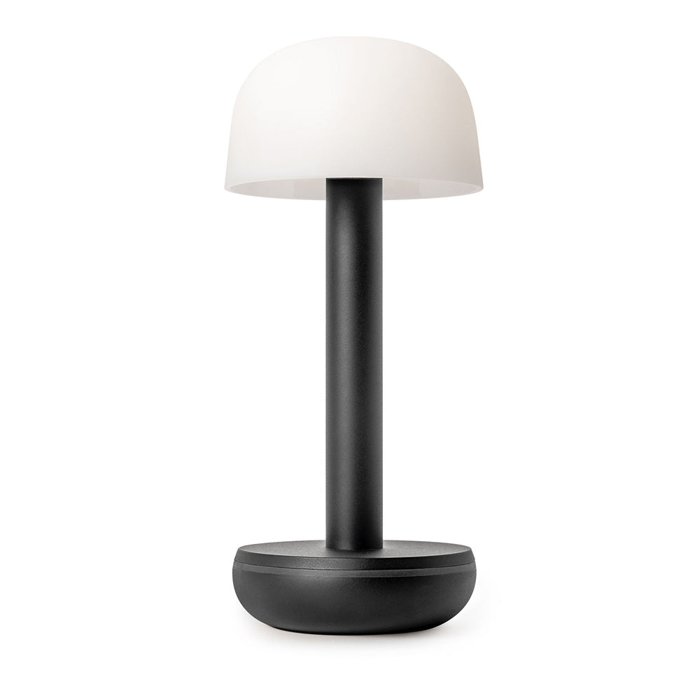 Two Wireless Table Lamp - Black Frosted