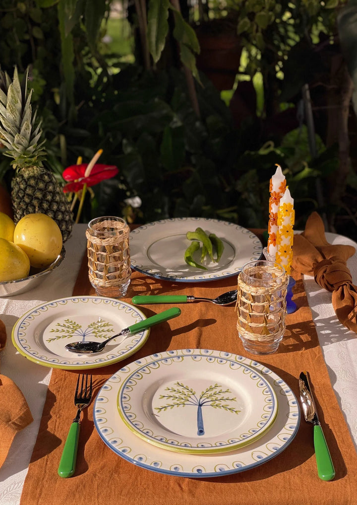 Tropical Hand Decorated Candles - Pair