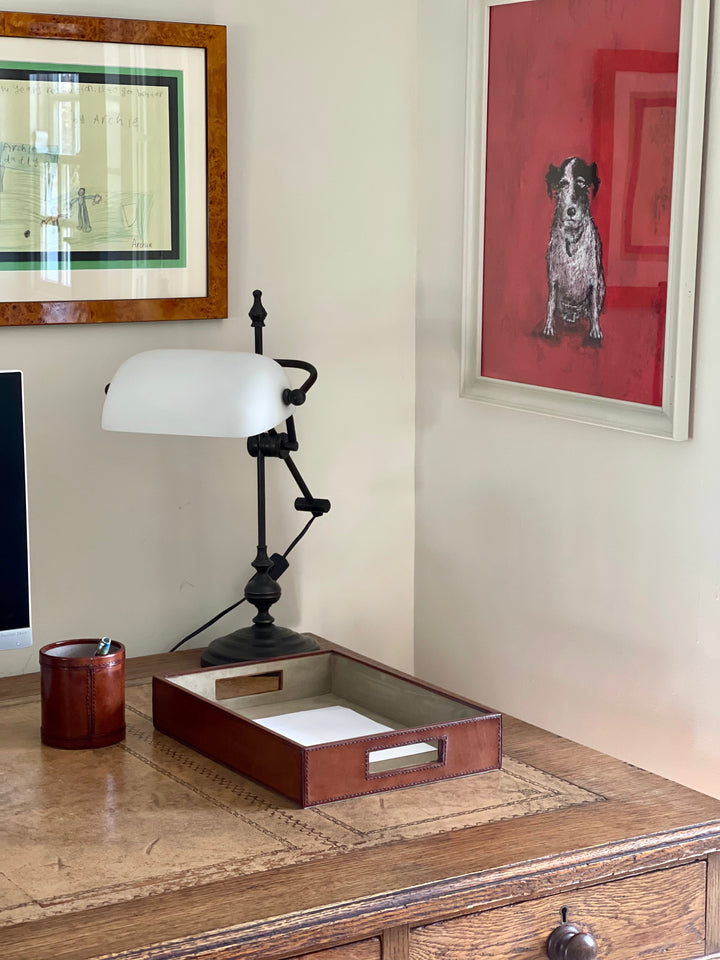 Harvard A4 Leather Paper Tray