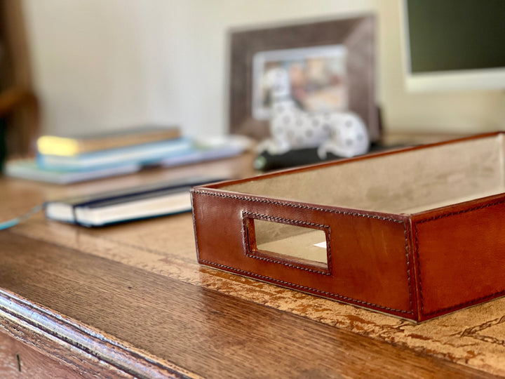 Harvard A4 Leather Paper Tray