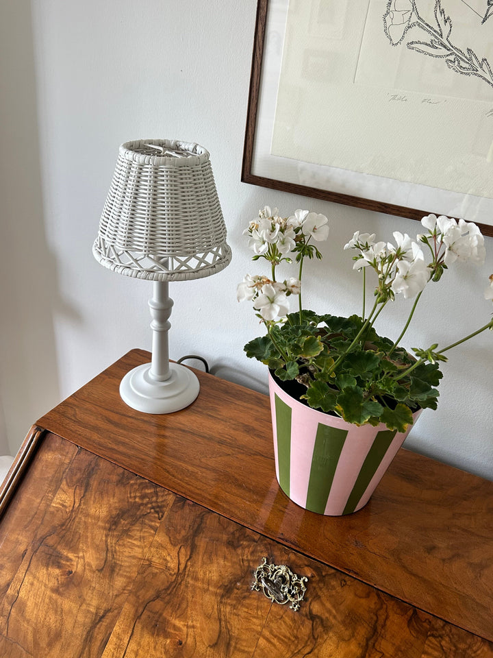 The Penny Planter - Pink & Green Stripe