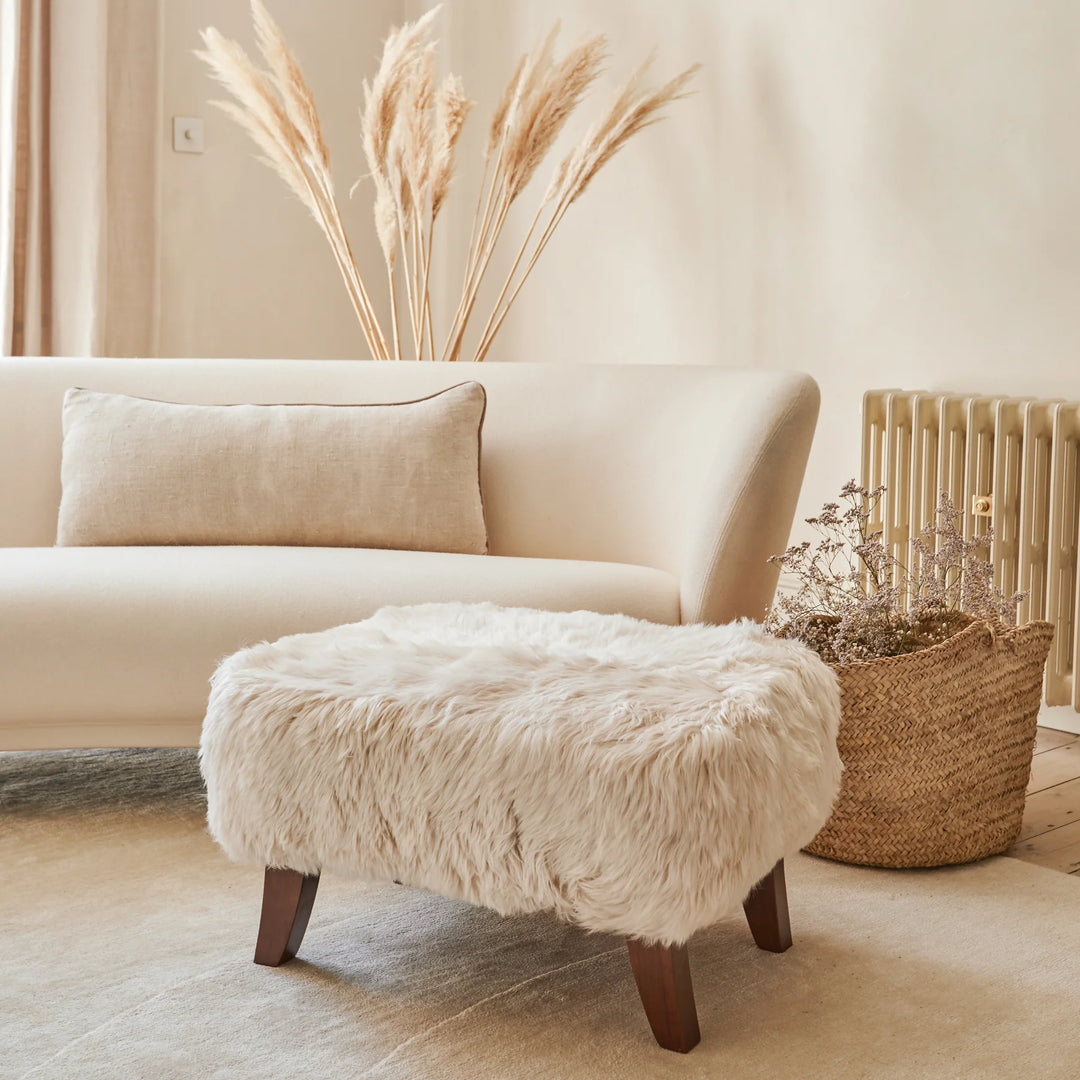 Sheepskin Stool - Cream