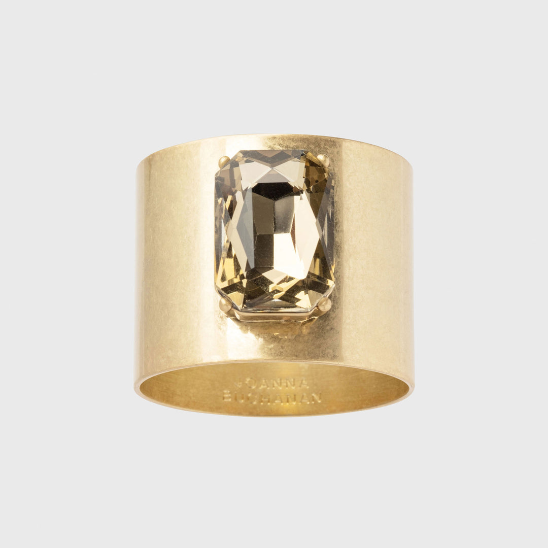 Topaz Single Gem Napkin Rings - Pair