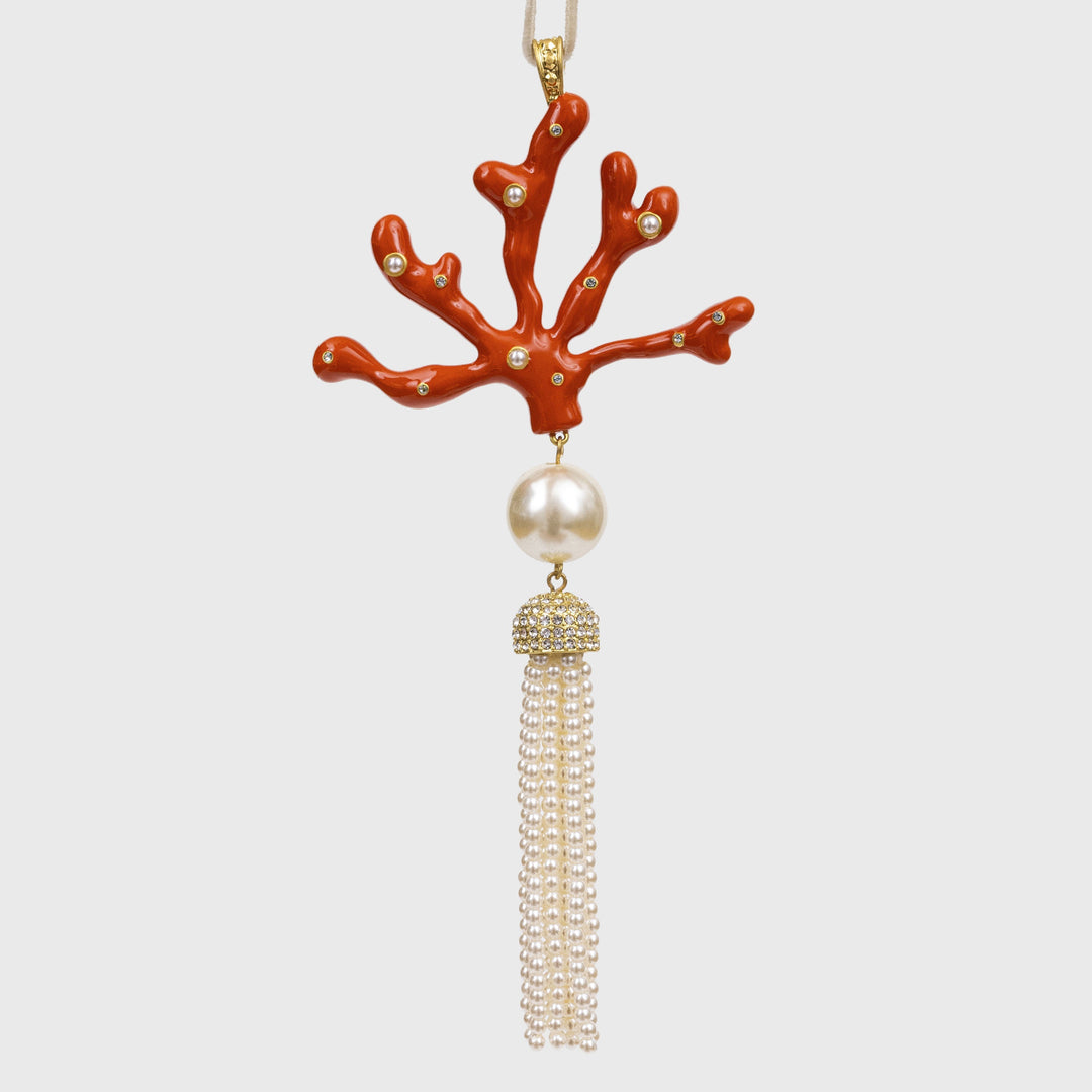 Coral Tassel Hanging Ornament