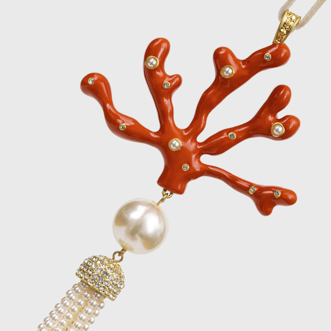 Coral Tassel Hanging Ornament