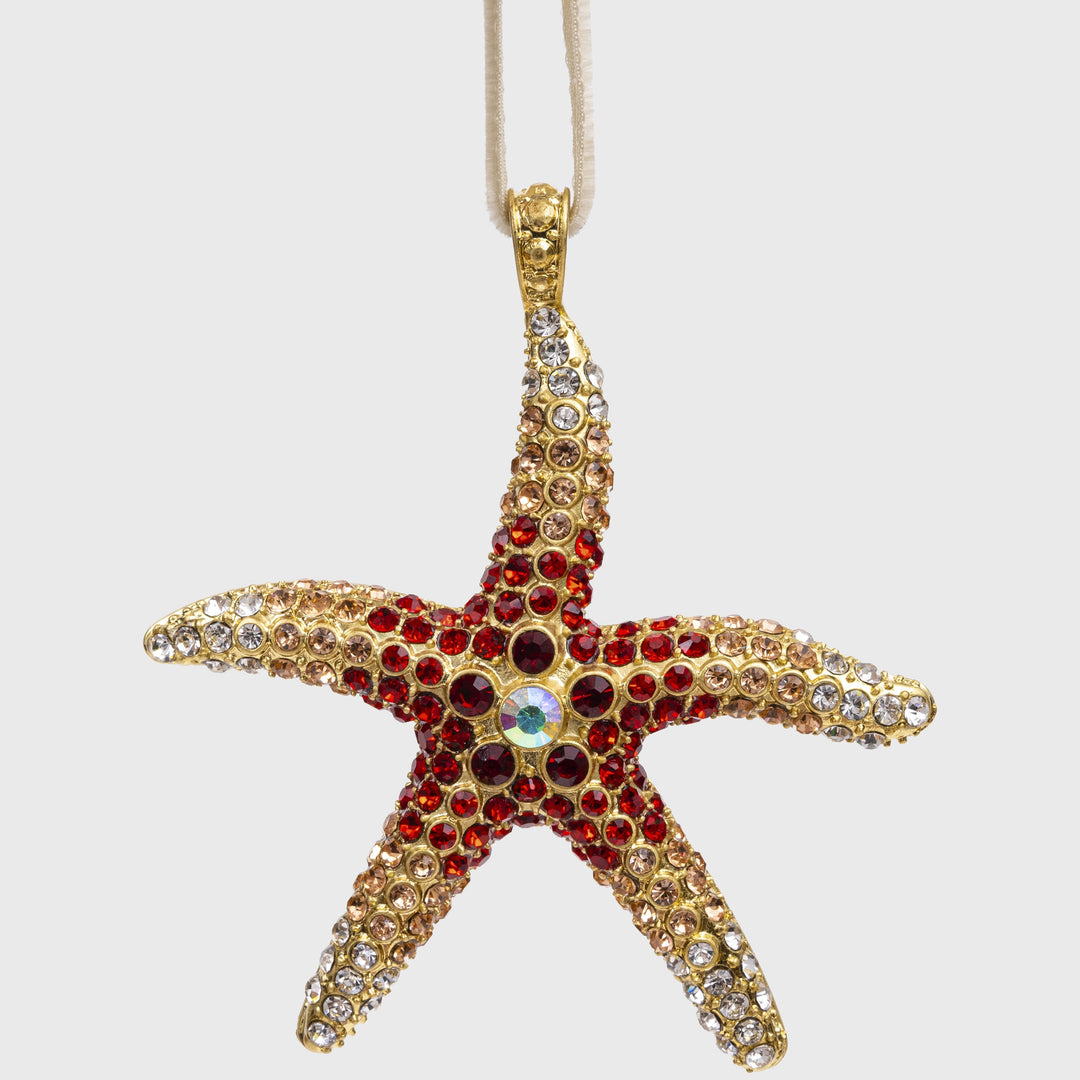 Coral Starfish Hanging Ornament