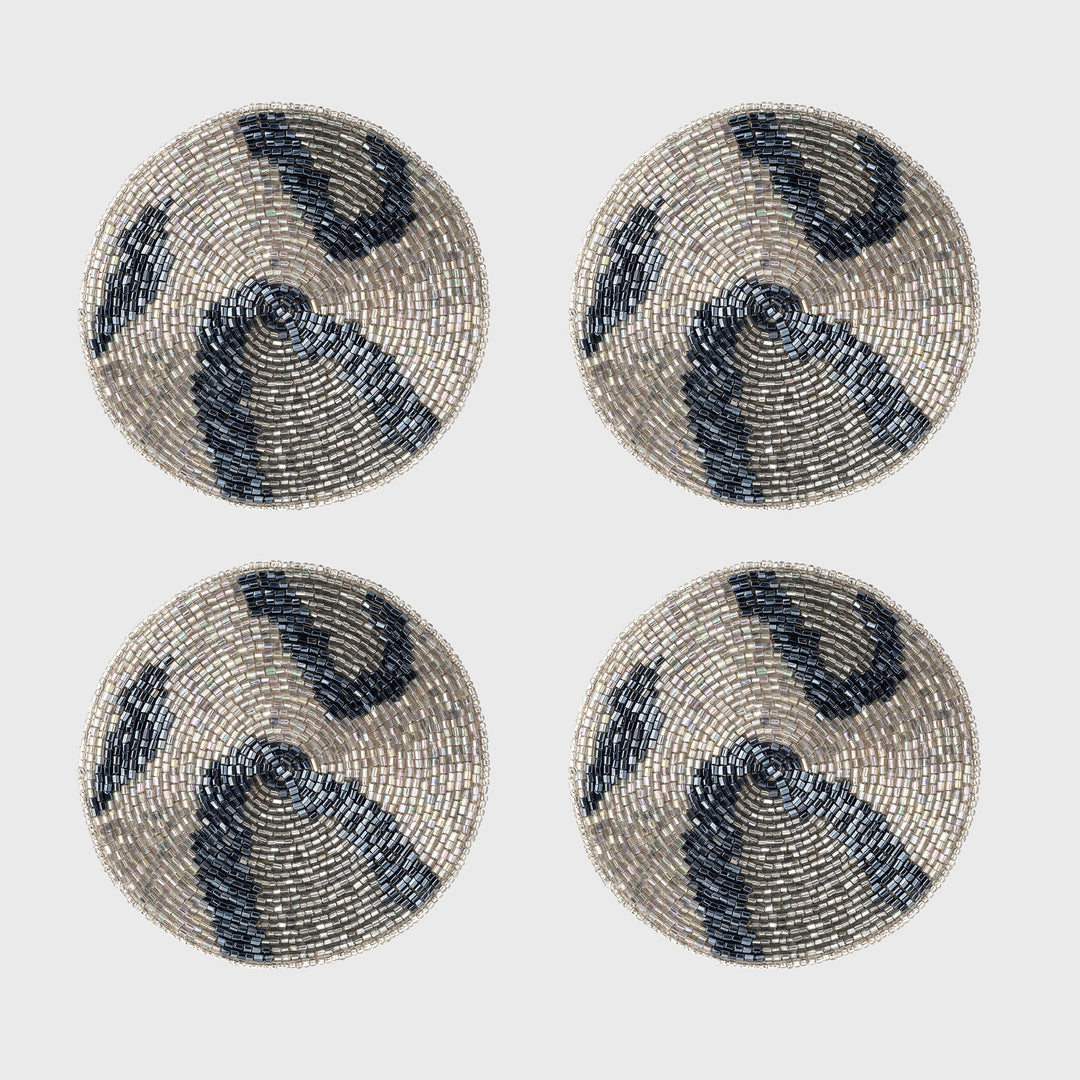 Animal Pattern Coasters, Silver