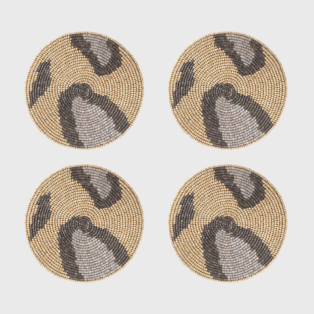 Animal Pattern Coasters, Gold