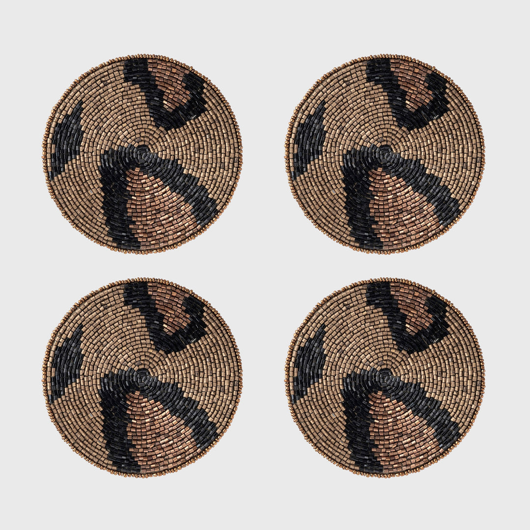 Animal Pattern Coasters, Bronze