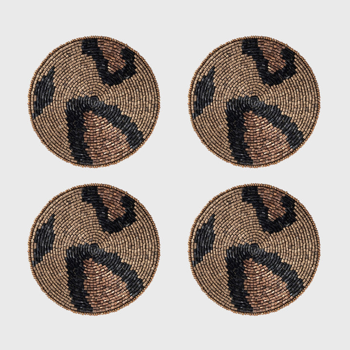 Animal Pattern Coasters, Bronze
