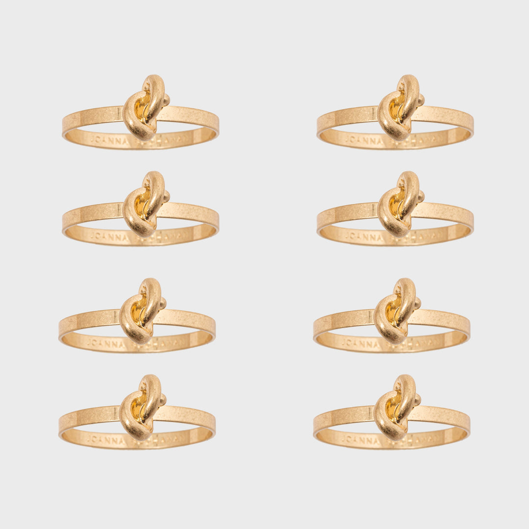 Knot Napkin Rings, Set of Eight