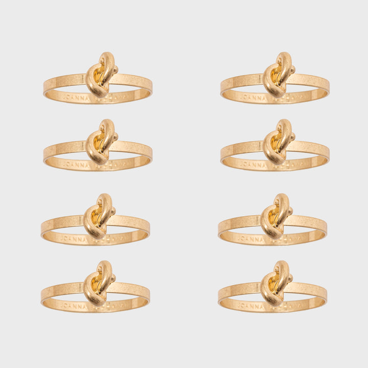 Knot Napkin Rings, Set of Eight