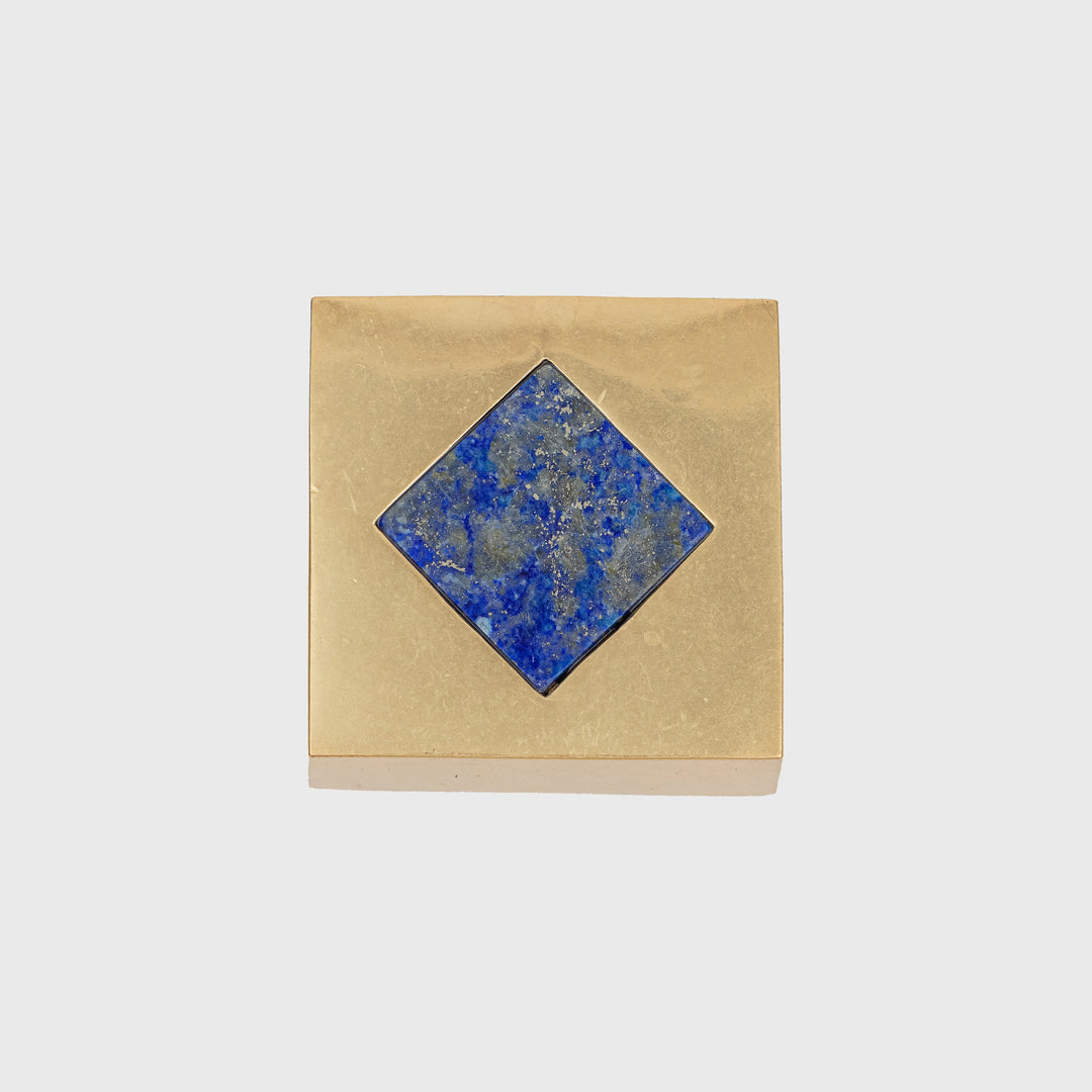 Deco Cube Napkin Rings, Lapiz Lazuli, Set of Four