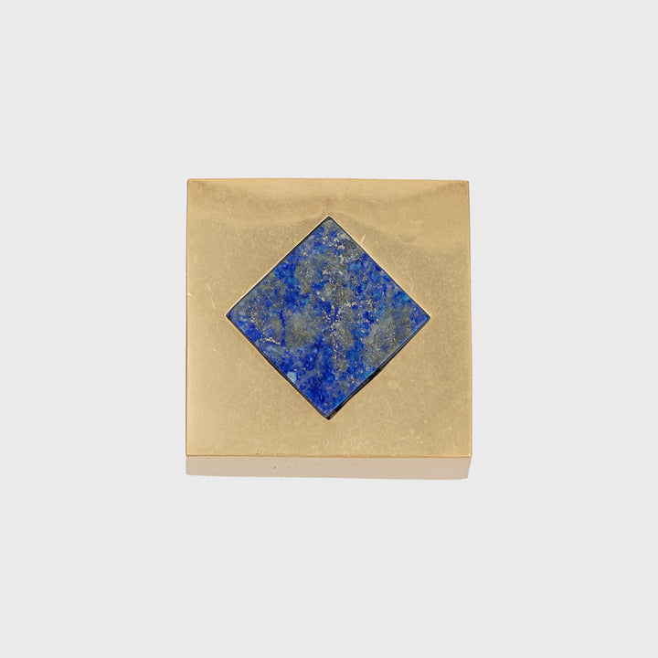 Deco Cube Napkin Rings, Lapiz Lazuli, Set of Four