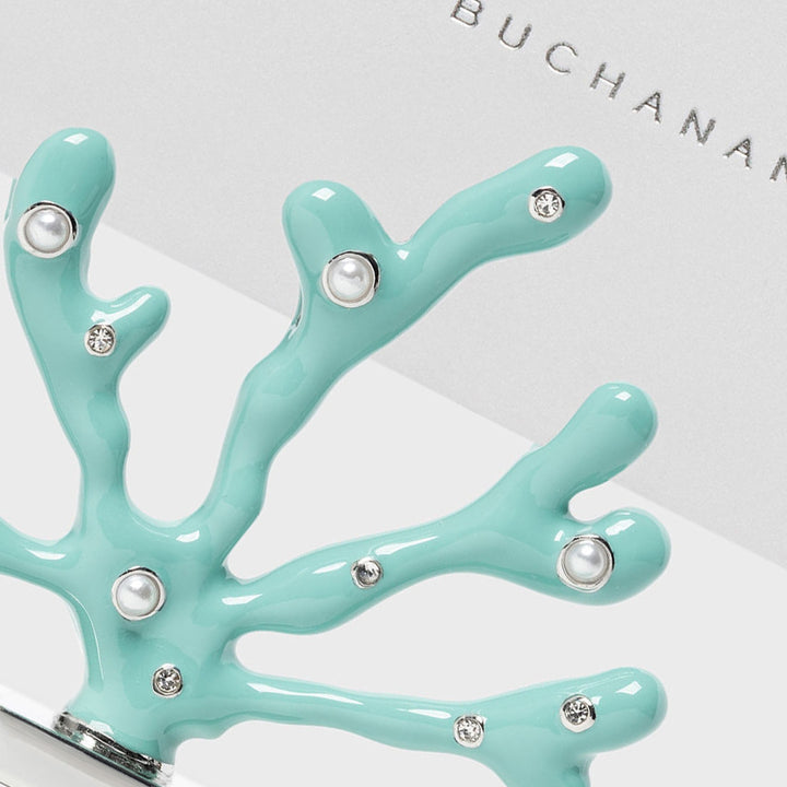Coral Placecard Holders, Turquoise, Set of Two
