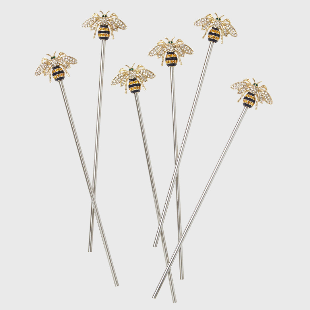 Stripey Bee Swizzle sticks