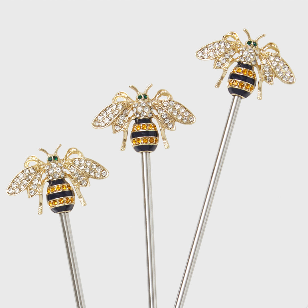 Stripey Bee Swizzle sticks