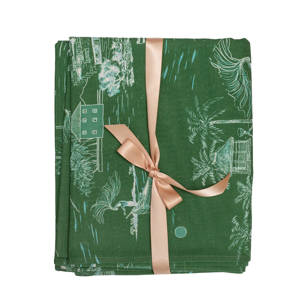 Banana Island | Palm Green Tablecloth