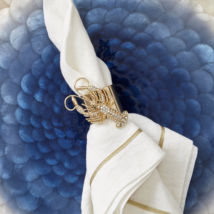 Sparkle Lobster Napkin Rings - Pair