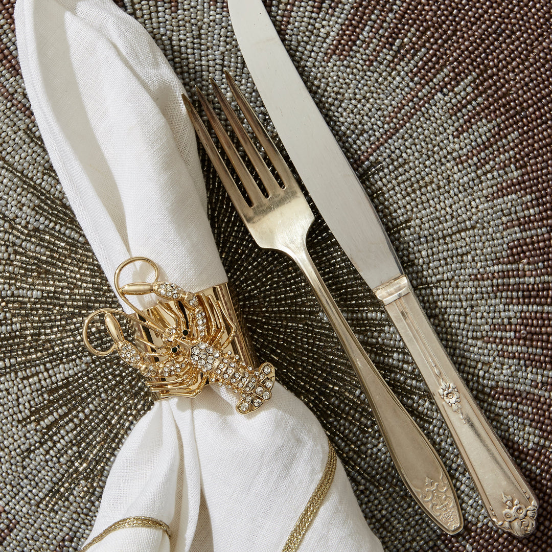 Sparkle Lobster Napkin Rings - Pair