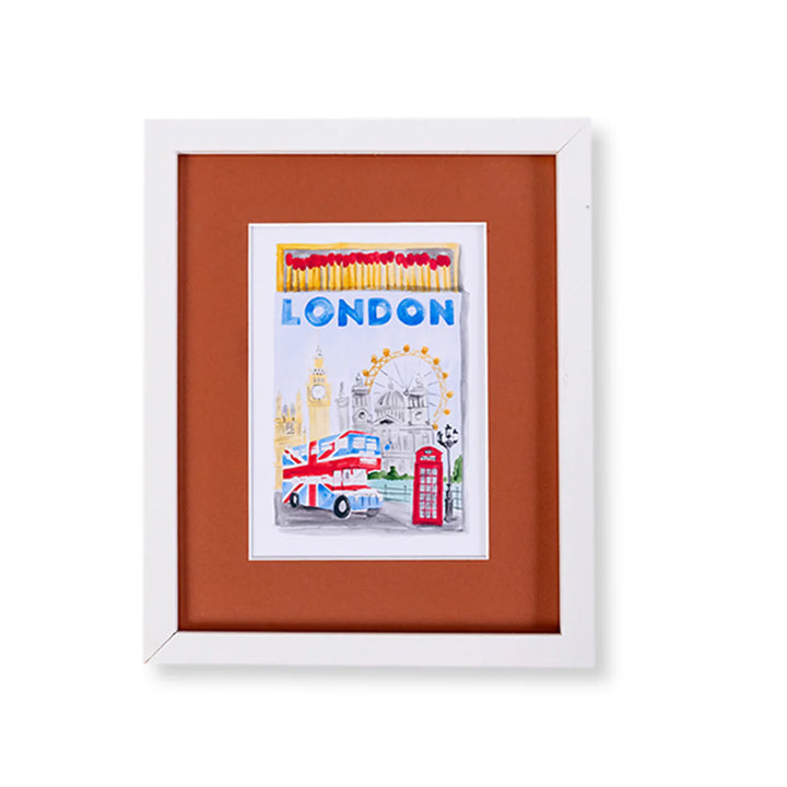 London Matchbook Watercolour Print