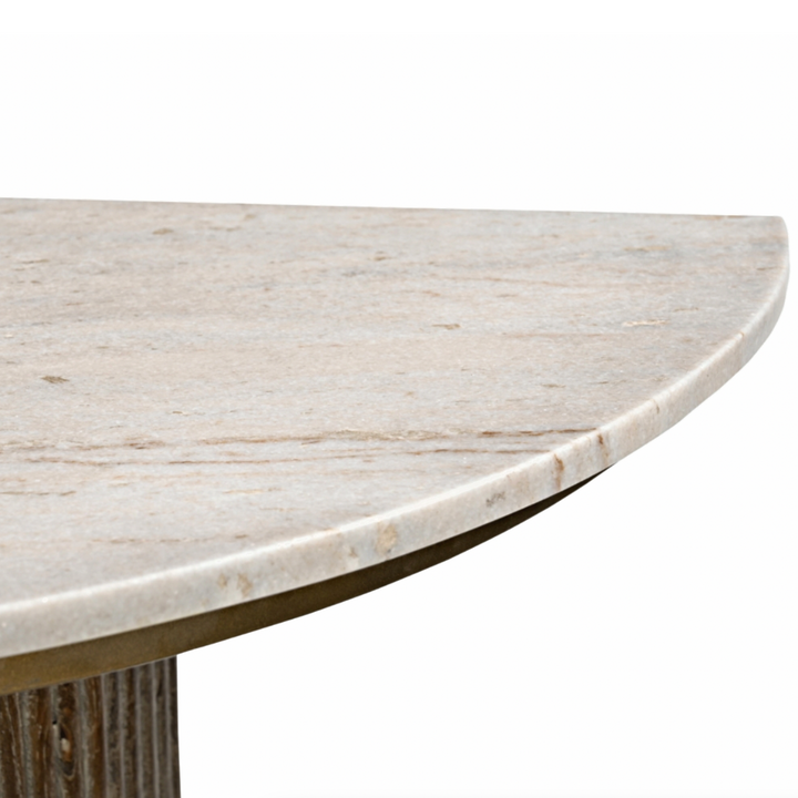 Maigue Demi-Lune Marble Console Table