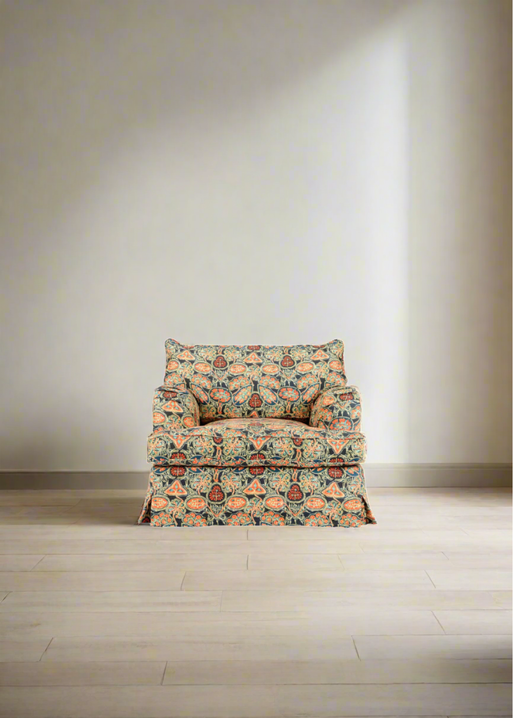 Montparnasse Skirted Chair - Heirloom Linen Fabric