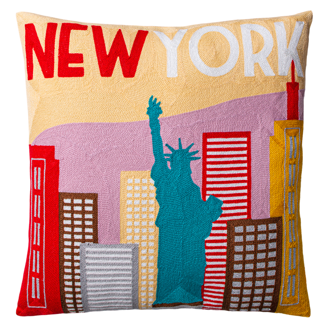 New York City Needlepoint Pillow