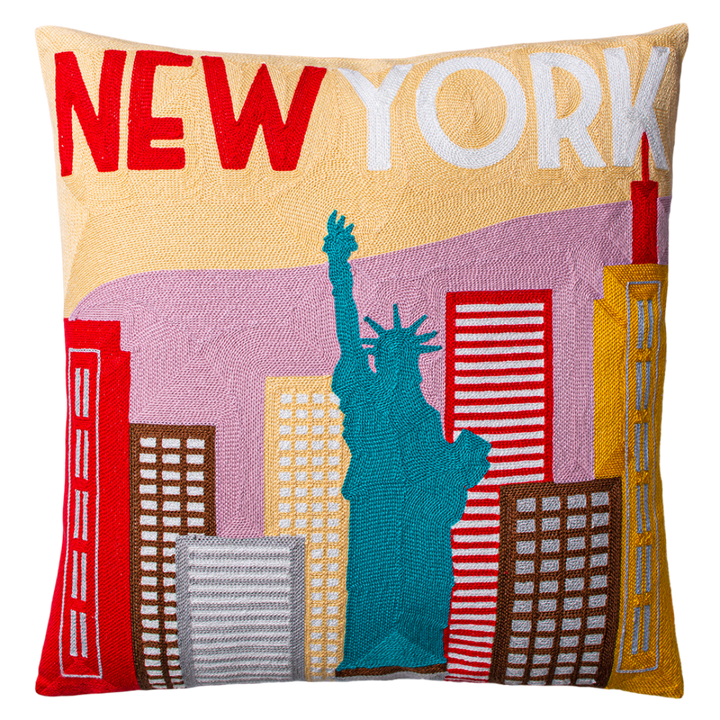 New York City Needlepoint Pillow
