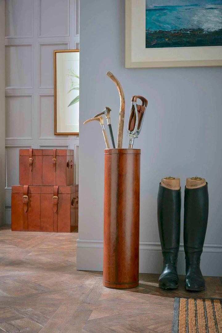 Newbury Classic Tan Leather Stick Stand