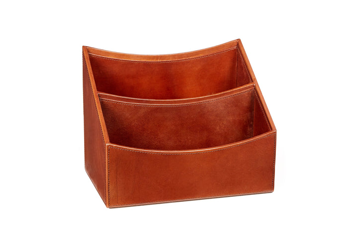Oakley Classic Tan Leather Desk Tidy