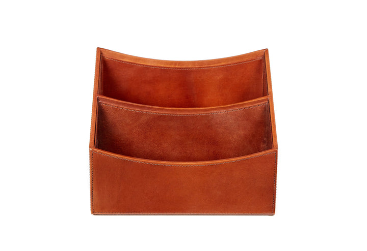 Oakley Classic Tan Leather Desk Tidy