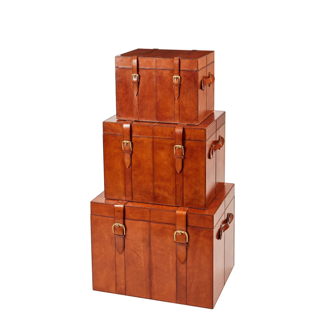 Parker Leather Storage Trunks