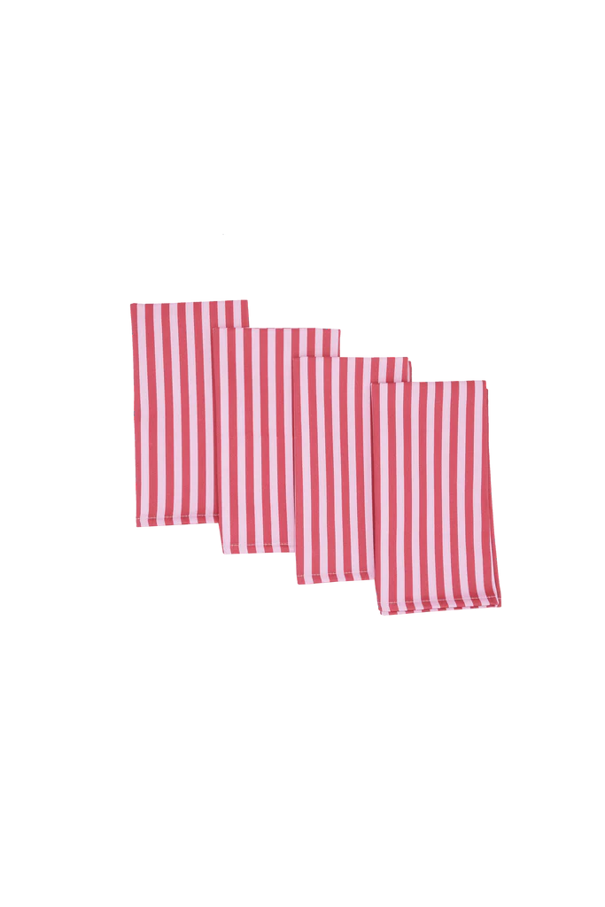 Raspberry Swirl Striped Napkins