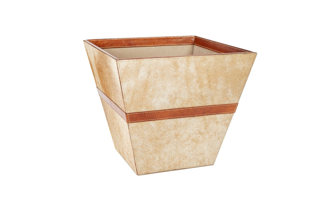Pendleton Large Cowhide Planter/Wastepaper Bin
