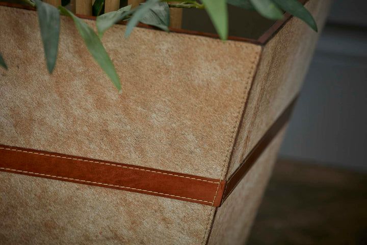 Pendleton Large Cowhide Planter/Wastepaper Bin