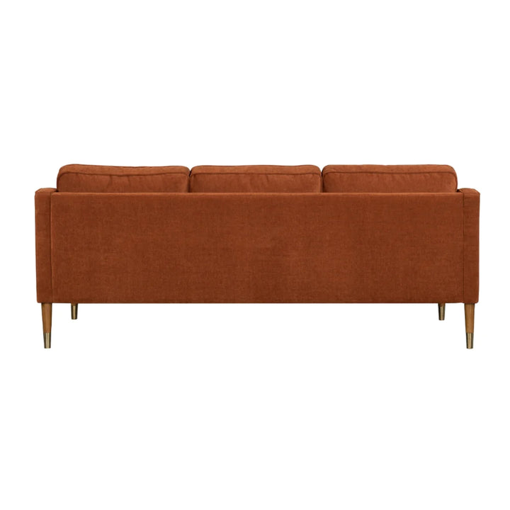 Edna Velvet 3-Seater Sofa - Terracotta