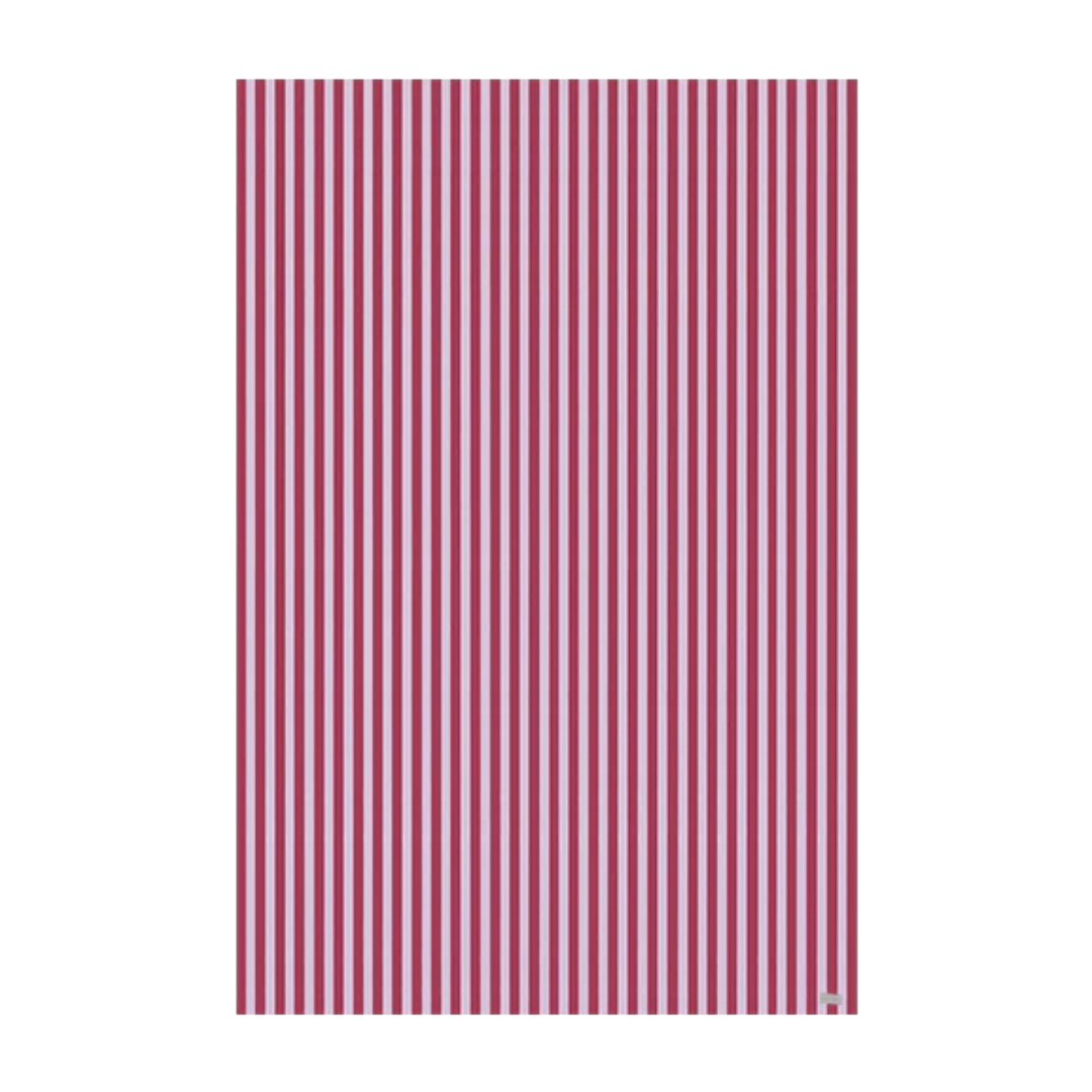 Raspberry Swirl Striped Tablecloth