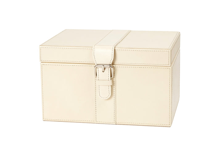 Rosa Ivory Leather Jewellery Box