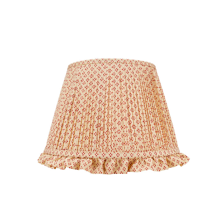Frilled Pleated Linen Lampshade - Four Leaf Clover