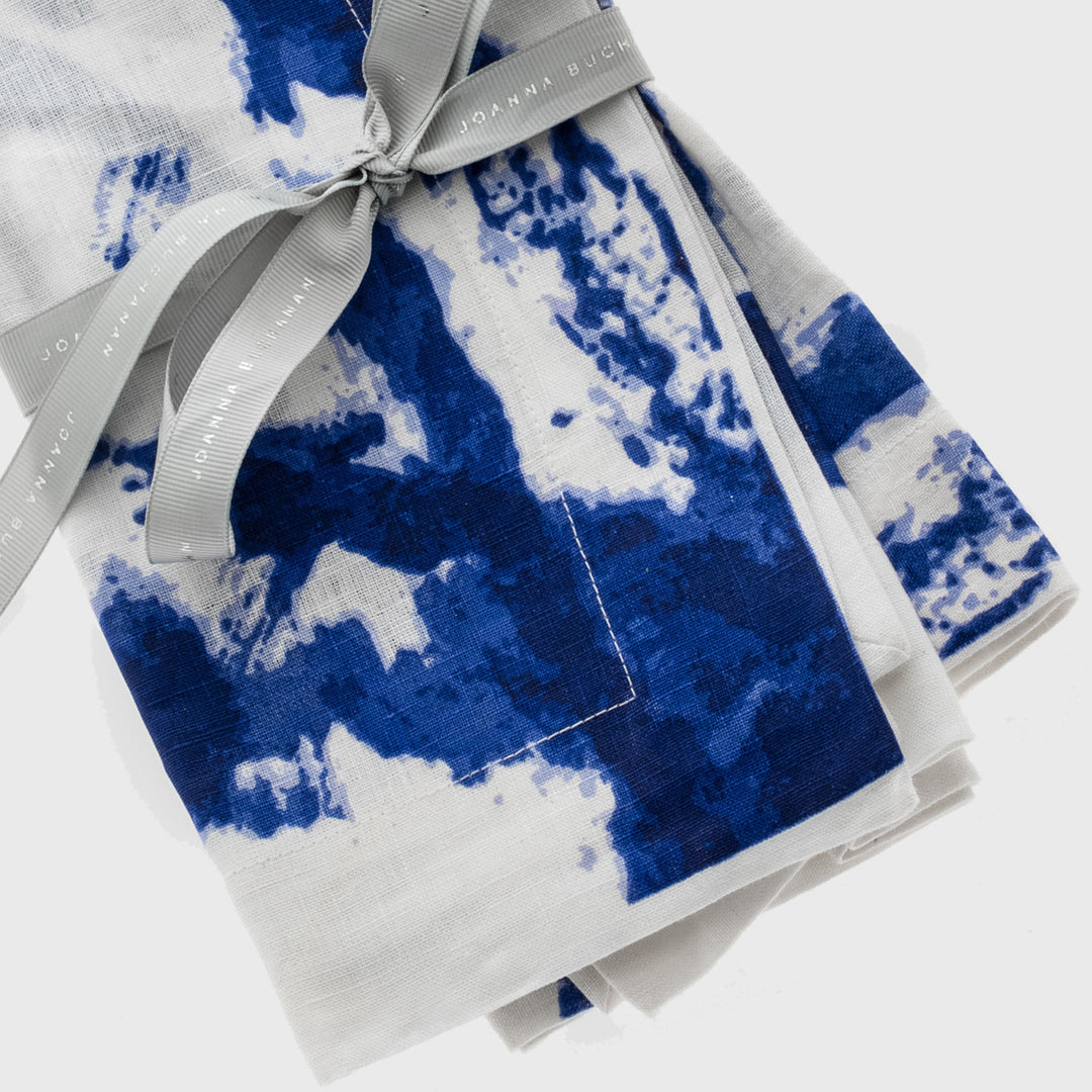 Brushstroke Dinner Napkins, Blue, Set of Two