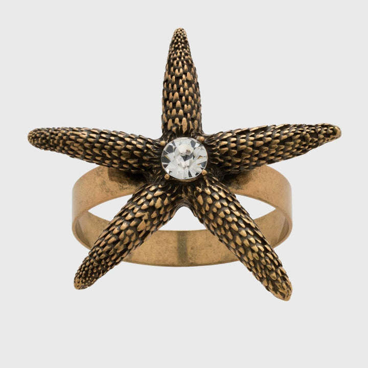 Bronze Starfish Skinny Napkin Rings - Set of 4