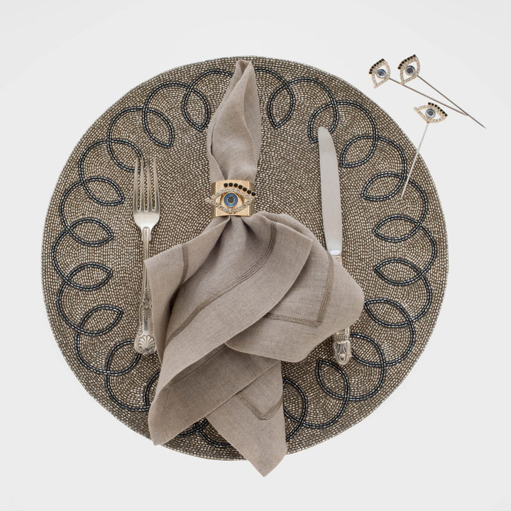 Evil Eye Napkin Rings, Set of Two
