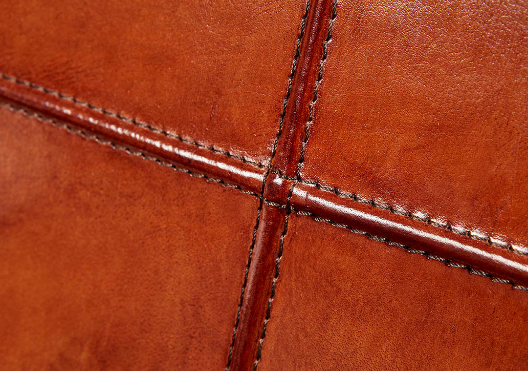 Sandown Classic Tan Leather Wastepaper Bin