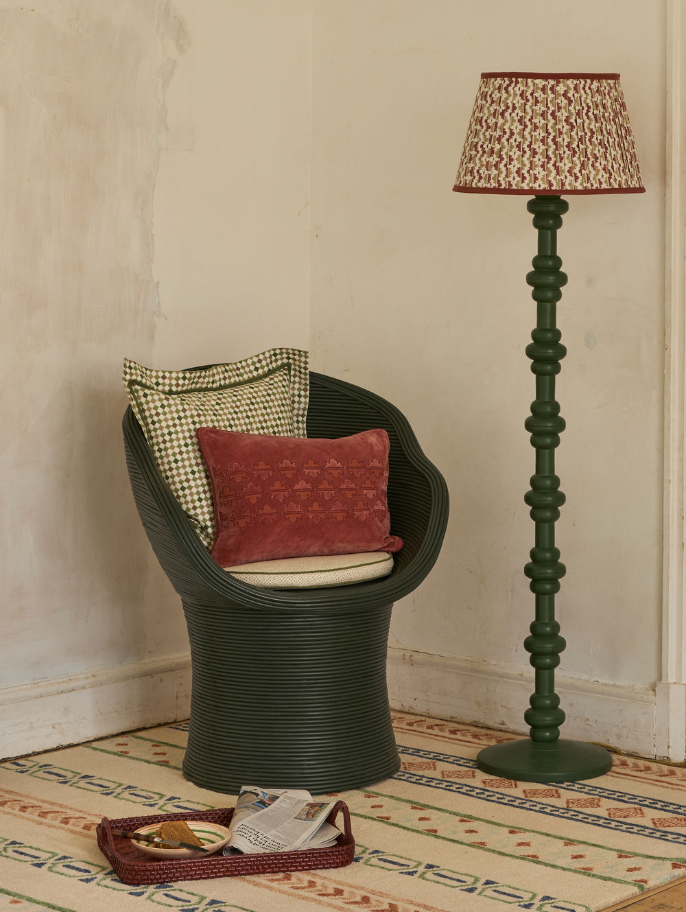 Sintra Pleated Lampshade - Red