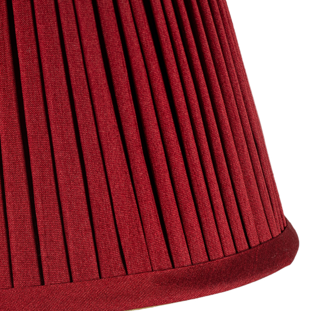 Burgundy & Gold Pleated Lampshade