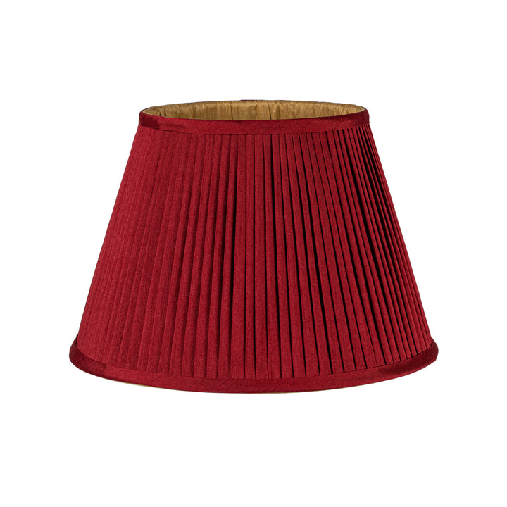 Burgundy & Gold Pleated Lampshade