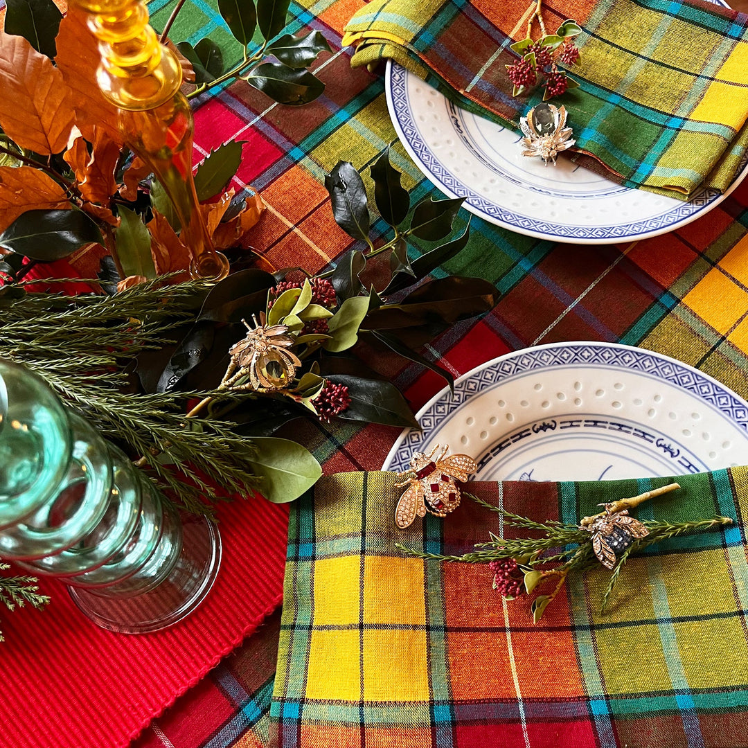 Tartan Dinner Napkins, Set of Four