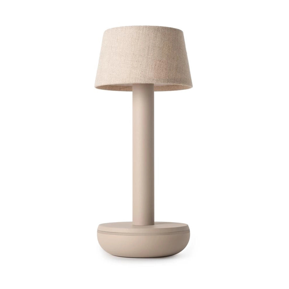 Two Wireless Table Lamp - Beige & Beige Linen